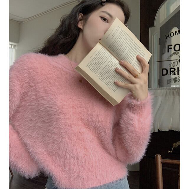 セーター レディース トップス ニット シンプル かっこいい ラウンド