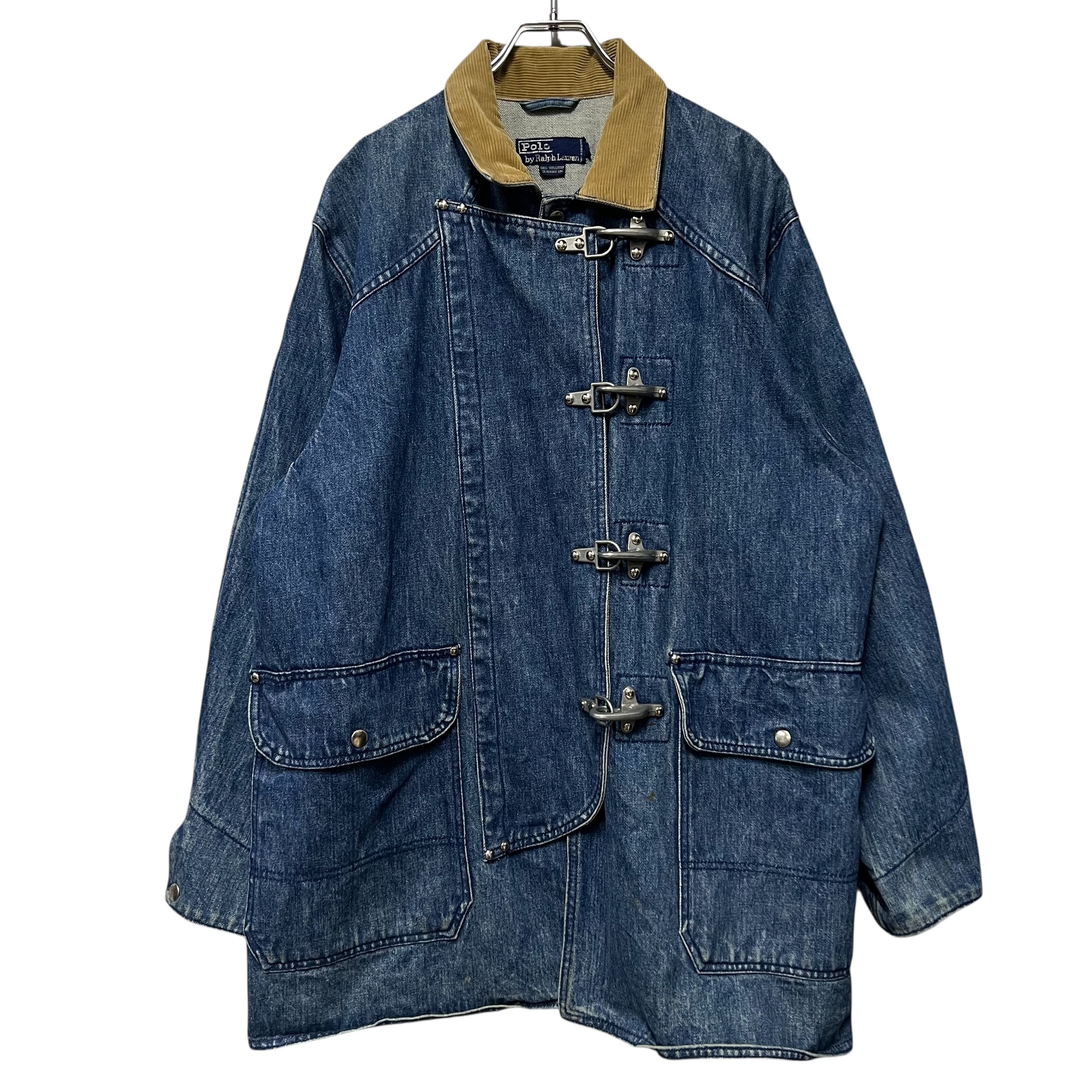 POLO Ralph Lauren ファイヤーマン　デニムカバーオール　90S 90s Polo by Ralph lauren デニムファイヤーマンジャケット M