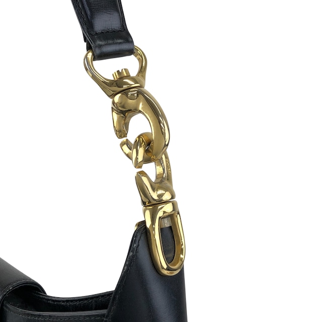 CELINE セリーヌ ショルダーバッグ ブラック ブラゾン ターンロック レザー ホーボーバッグ vintage ヴィンテージ オールド re82zm