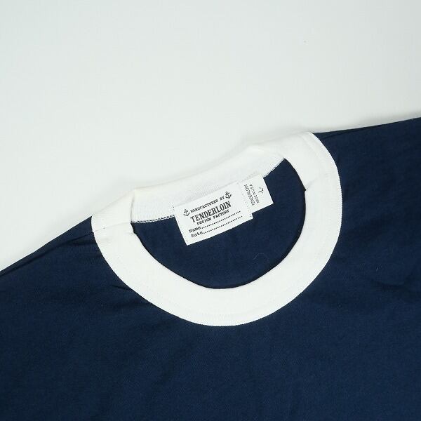 Size【L】 TENDERLOIN テンダーロイン TRIM TEE NAVY リンガーTシャツ