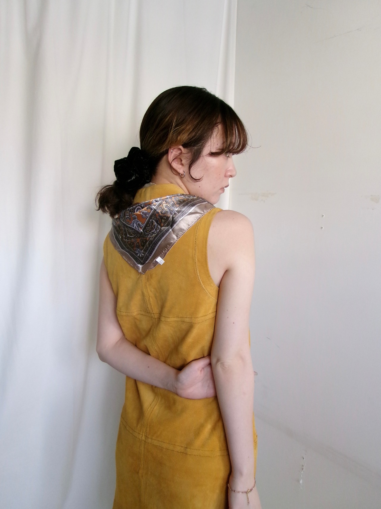 Pig skin lather jumper skirt