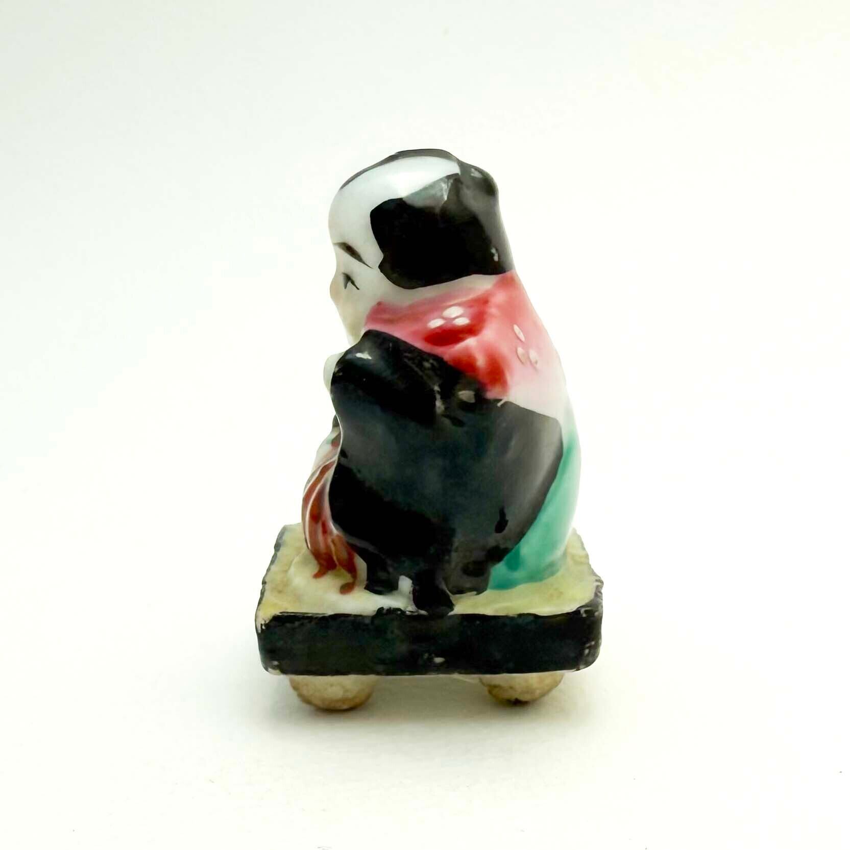 ヴィンテージ陶製豆神様人形（福助）