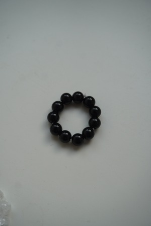 natural stone beads ring /onyx