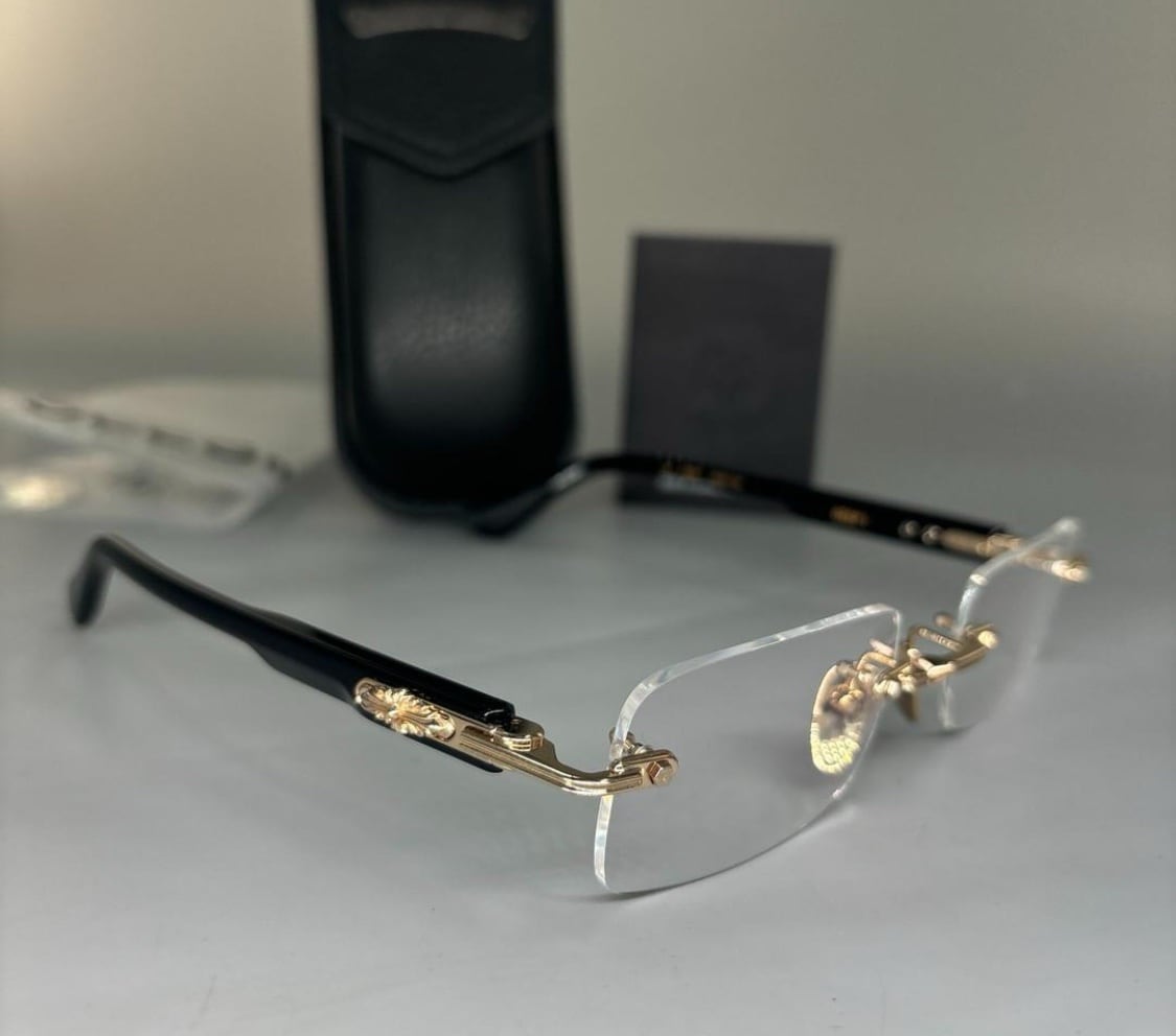 Chrome Hearts クロムハーツ　眼鏡　未使用品 CHROME HEARTS クロムハーツ AXE マホガニーウッド アイウェア 眼鏡