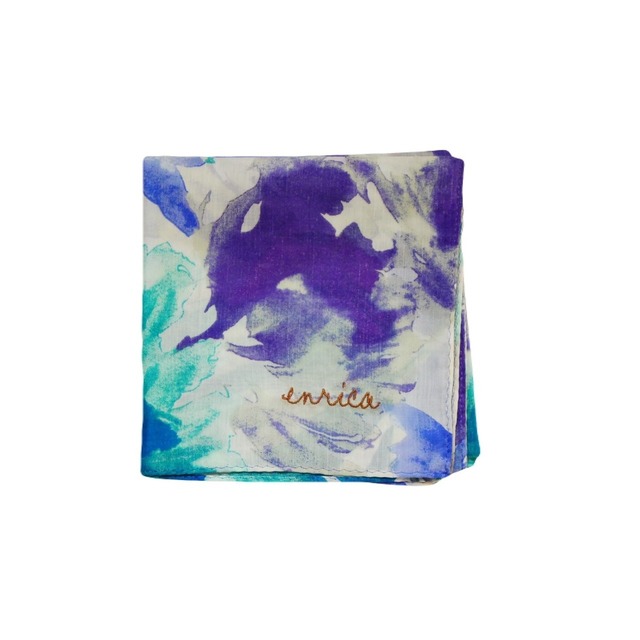 【ハンカチーフ L 水の花×綿シルク】Vol.3_enrica