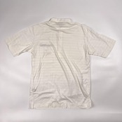 Crocodile クロコダイル シャドーボーダー 半袖 ポロシャツ L /ホワイト系 メンズ