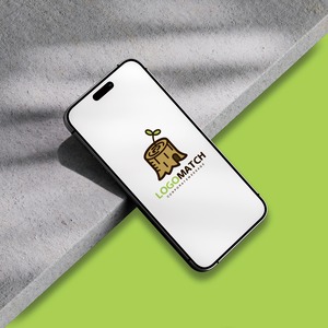 芽生える切り株の家のロゴ