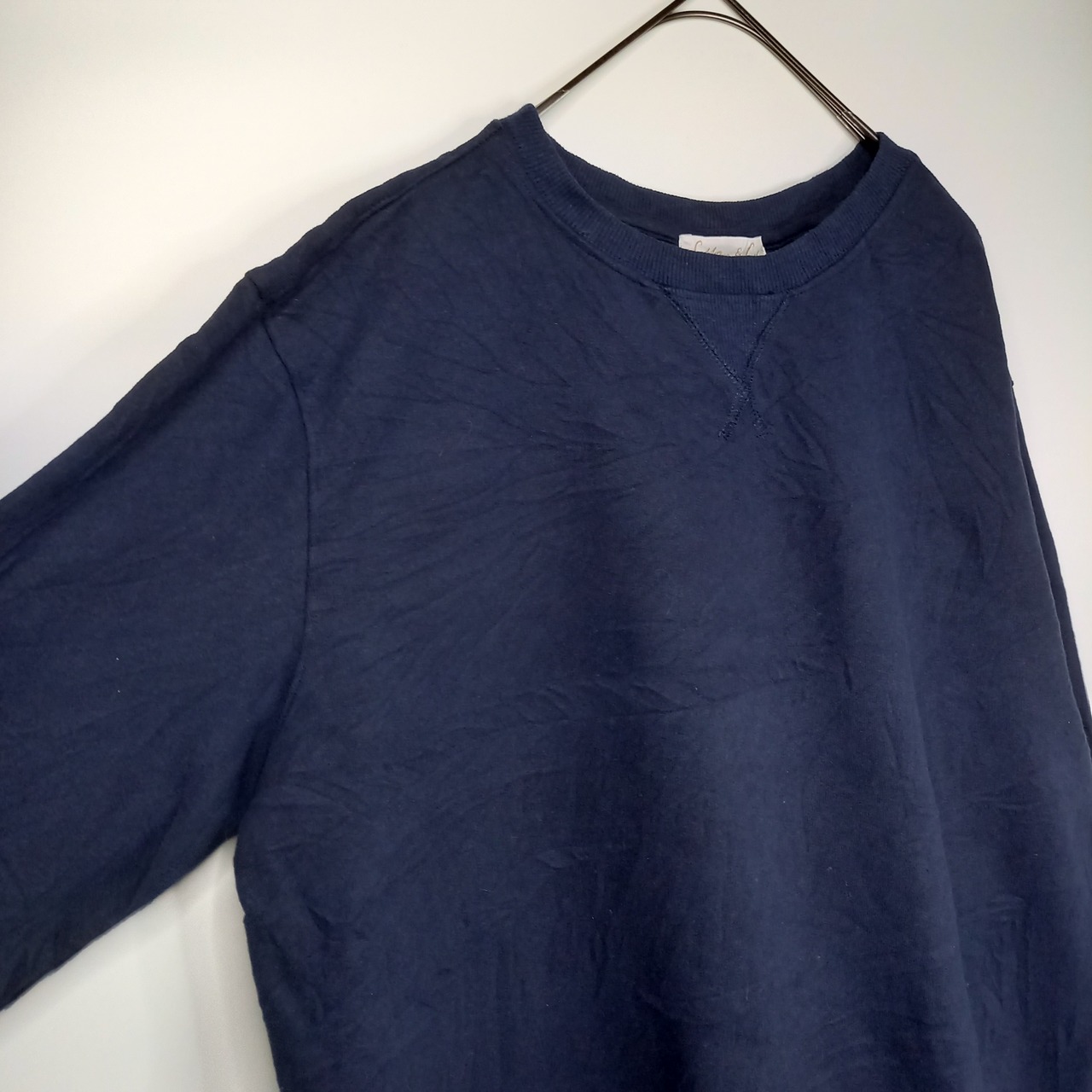 Cotton & Co　クルーネック　スウェット　トレーナー　無地　ガゼット　L