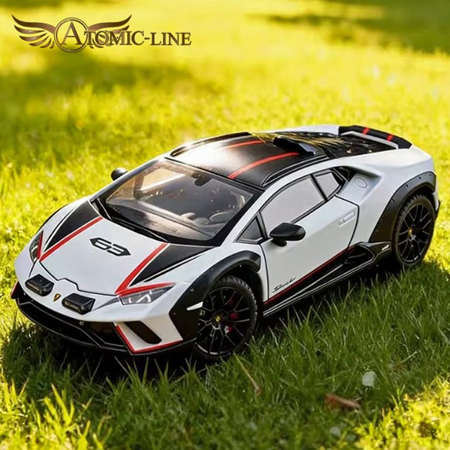 ランボルギーニ Huracan Sterrato 1/24 ミニカー 全5色 ライト点灯 サウンド 合金モデル 模型 ジオラマ