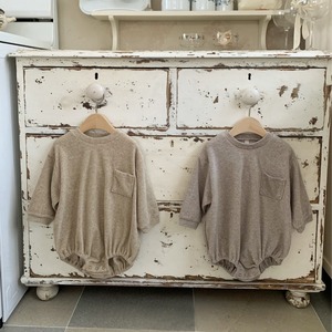 【BABY】2024新作  ポケット付きロンパース