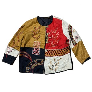 Ethnic No Collar Jacket