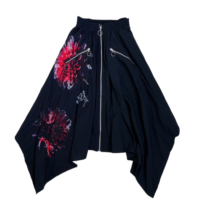 ASYMMETRY UNISEX SKIRT【DAHLIA】