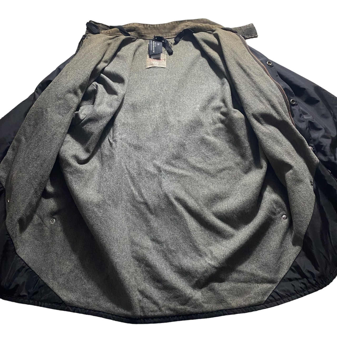 vintage LEWIS LEATHERS nylon motorcycle jacket with orange liner