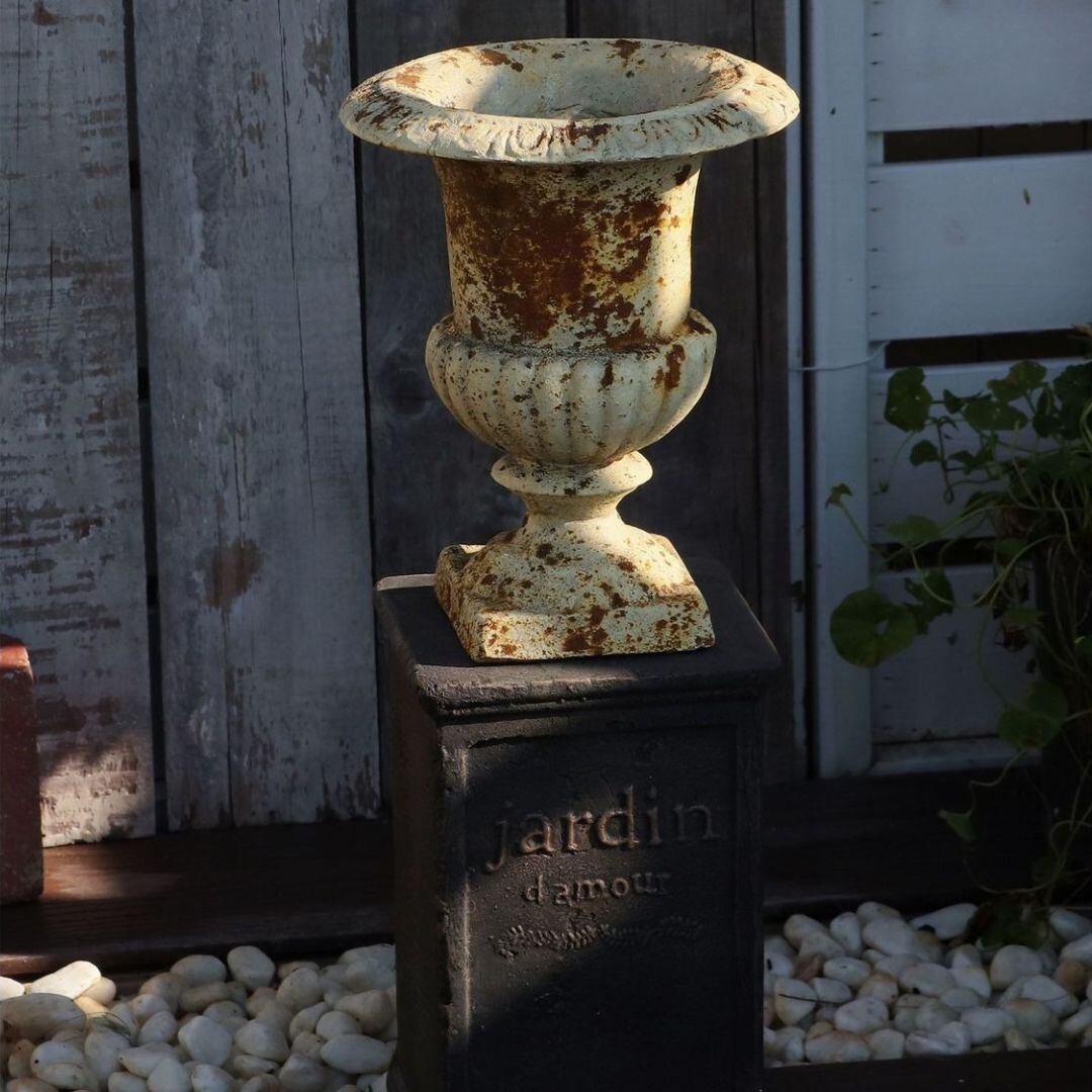 ガーデンオーナメント 植木鉢 角柱 セット ヴィンテージ調 レトロ調