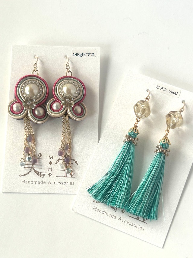 ピアス　2026年福袋　ソウタシピアスとタッセルピアスの２点セット　