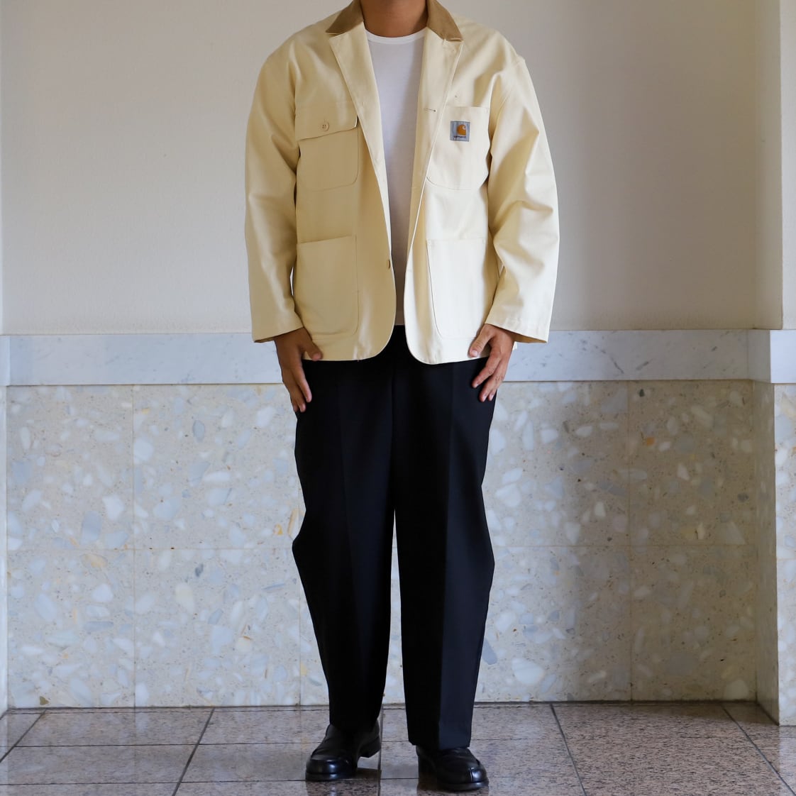 極美品】70s Special vintage wool tuxedo slacks pants W36 Black