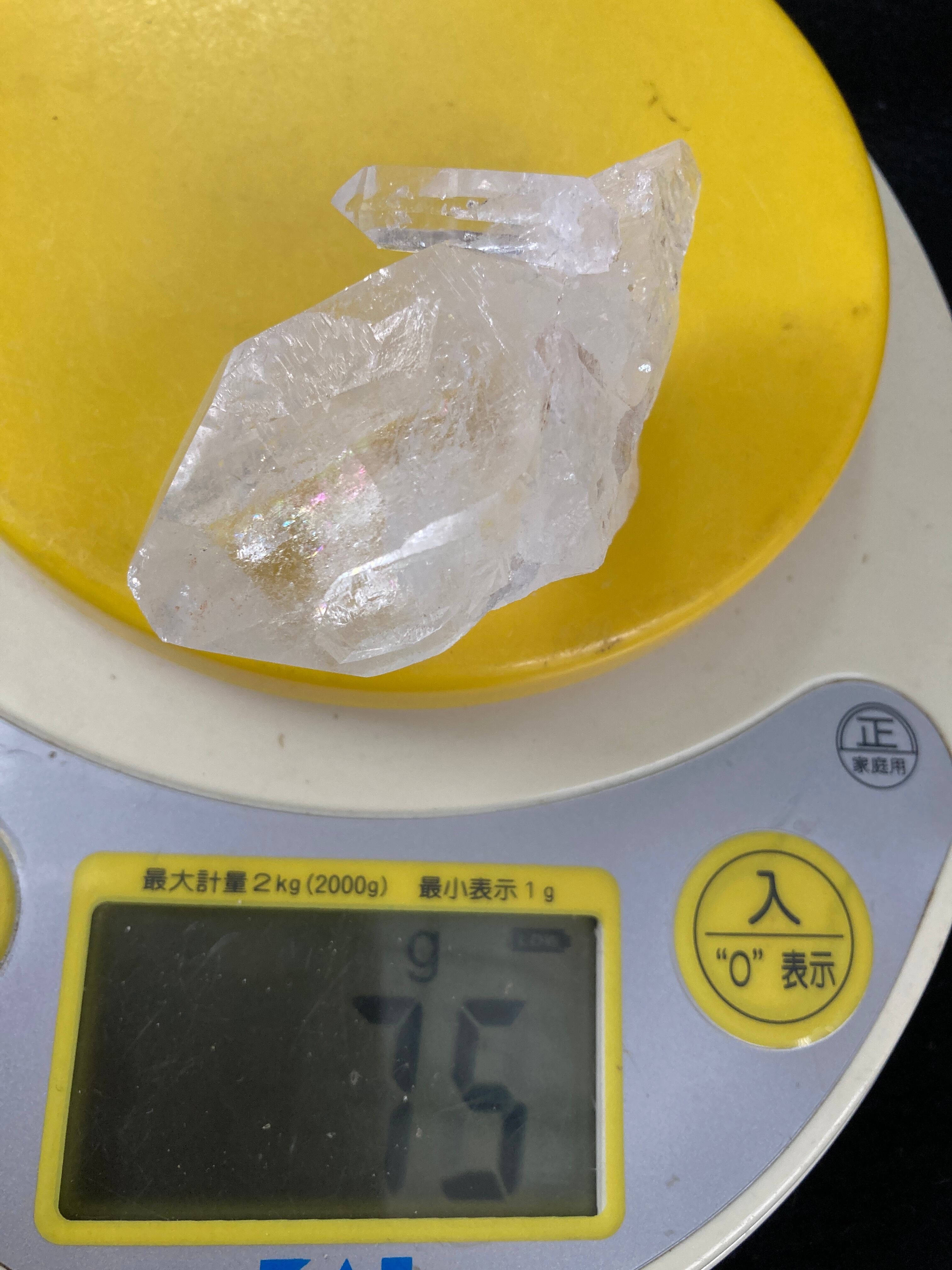 E32507】虹入りヒマラヤ水晶 マニハール産 水晶 ヒマラヤ産 ヒマラヤ