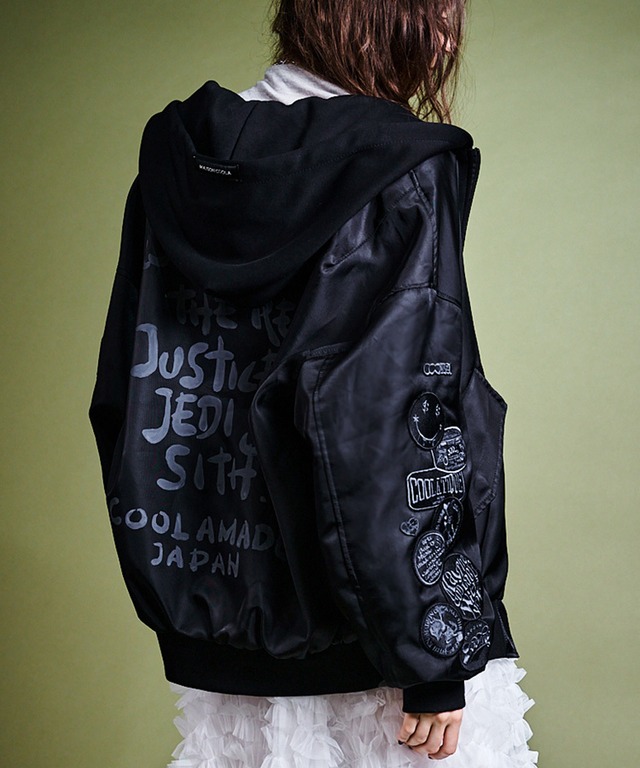 【直営限定ITEM】バックペイントフーディードッキングMA-1 (BLACK)　CQ-47059H