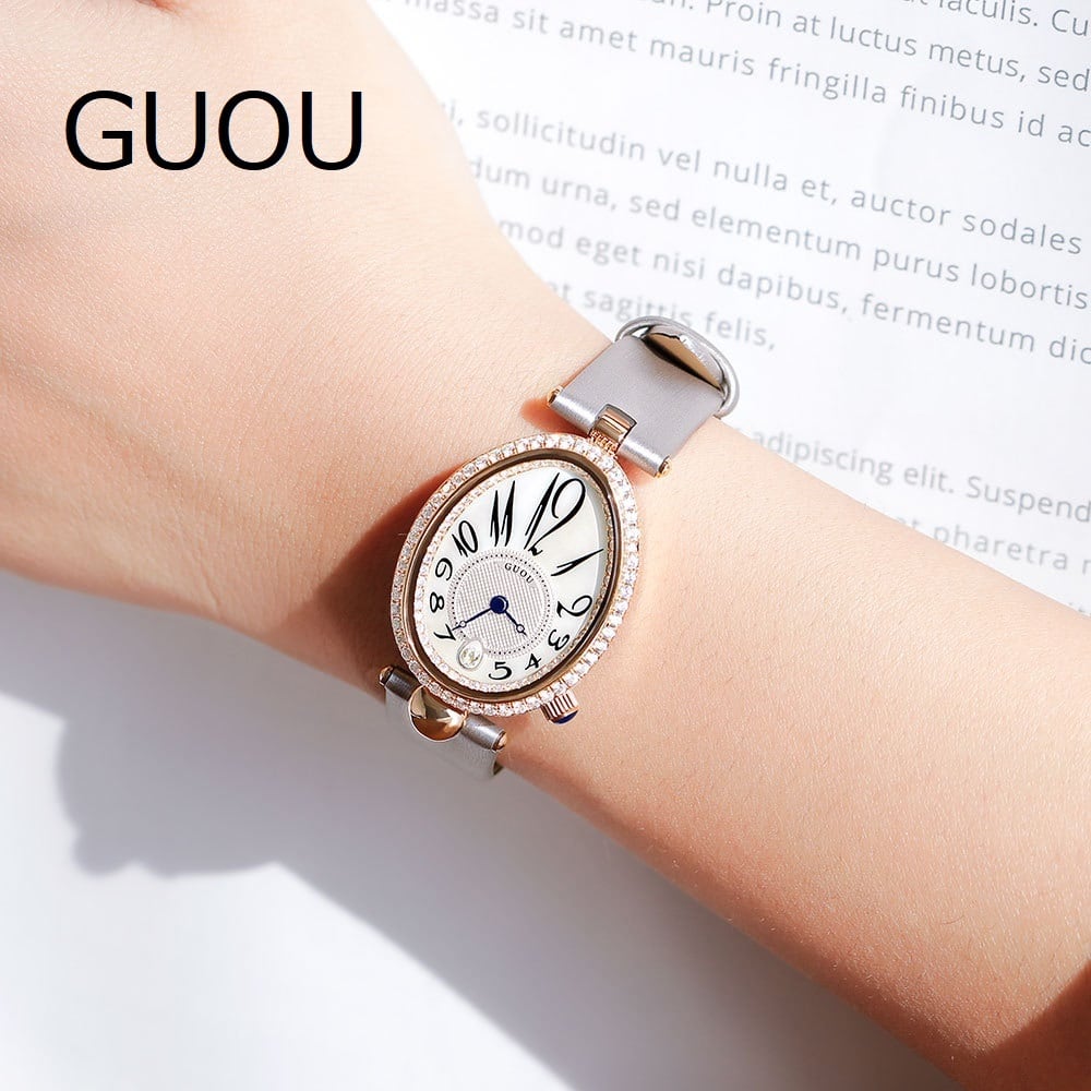 GUOU レディース 女性用 腕時計 時計 ウォッチ ラインストーン石使用