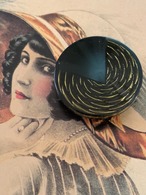 28mm Japanese ヴィンテージボタン ミッドナイトブルー 樹脂ボタン レトロ アクセサリーパーツ 装飾材 カルトナージュ