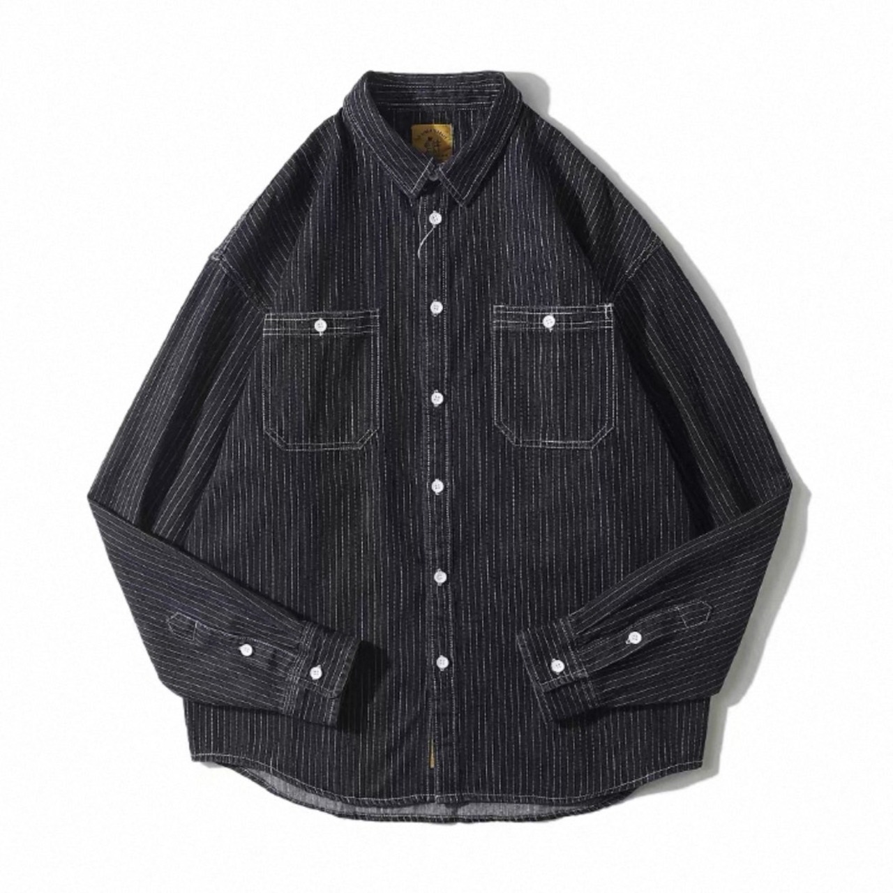 Wide stripe oversized shirt 1172 - 9