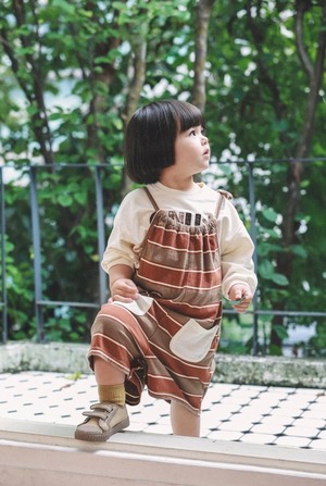 リボンボーダーサロペット