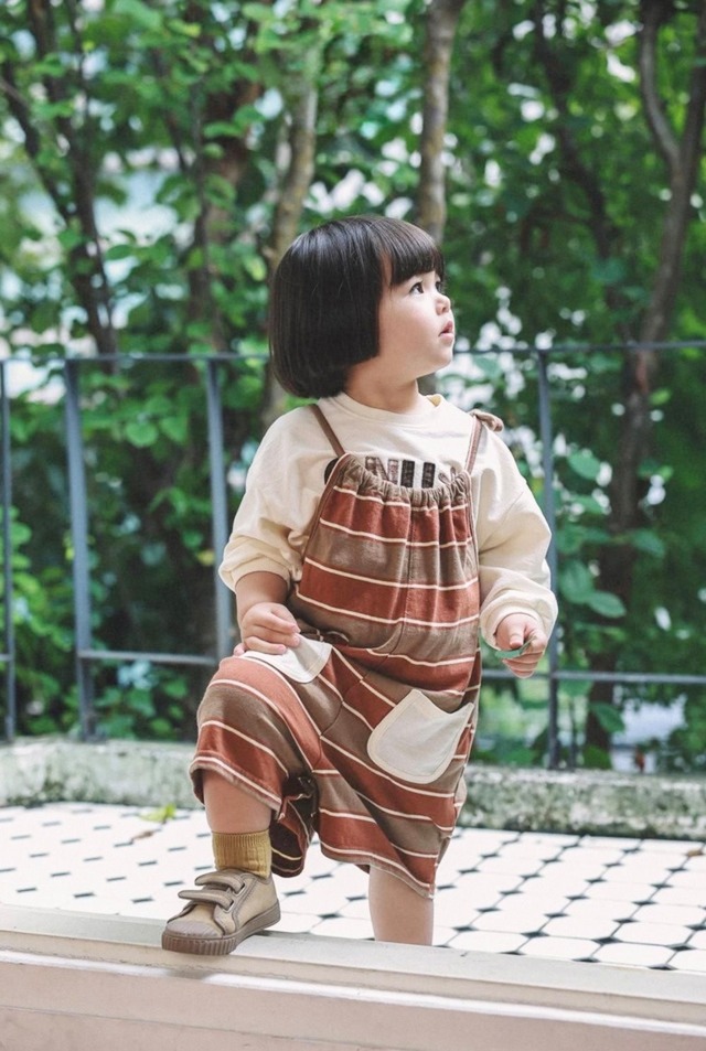 リボンボーダーサロペット