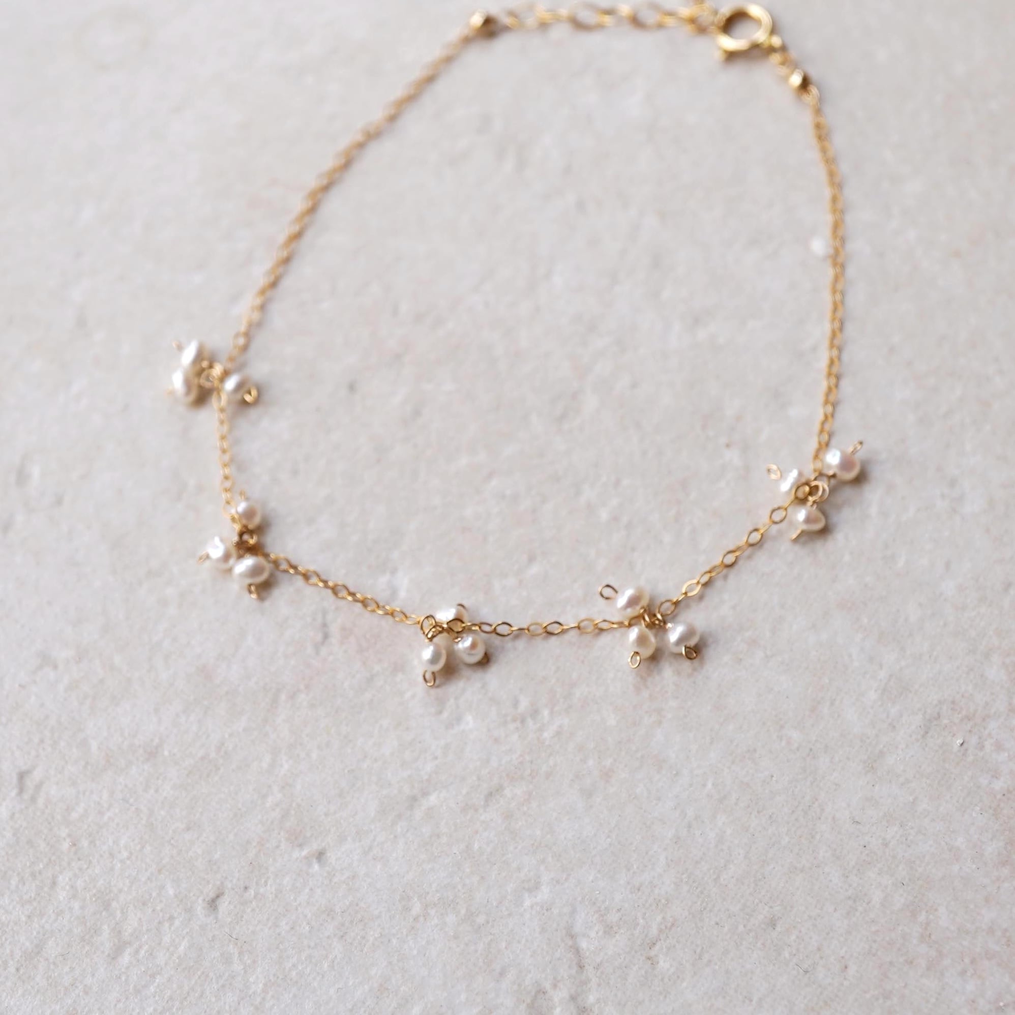 【ぽんぽんページ】14kgfブレスレット 14kgf 3粒ポンポンブレスレット | temtem