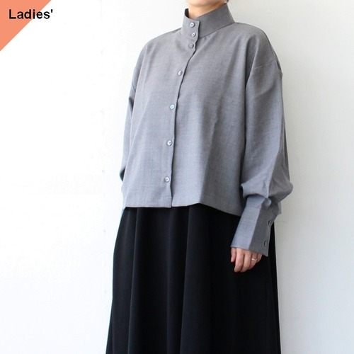 SETTO  サマーウールオカケシャツ OKKAKE SHIRT　（Gray）