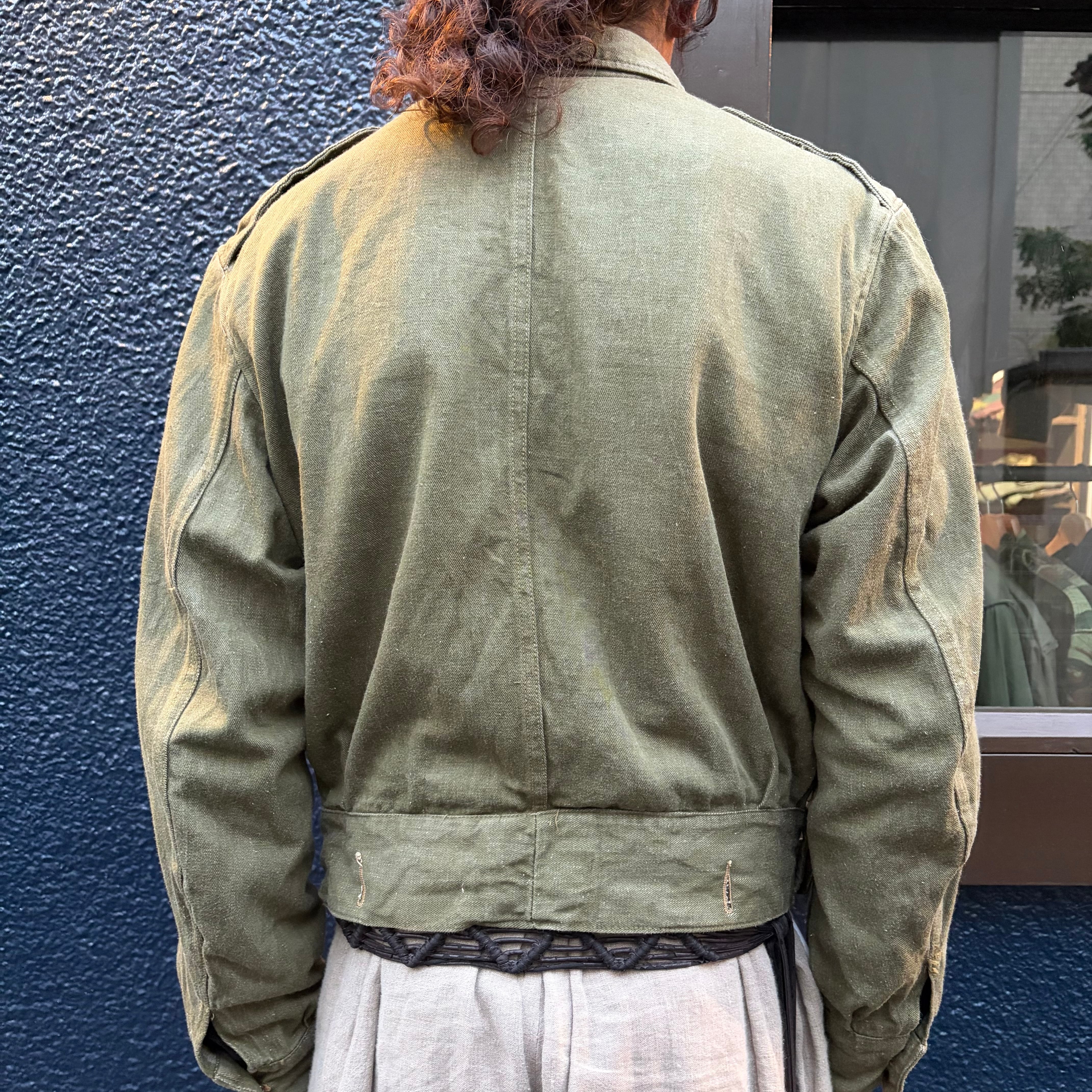 50s イギリス軍 実物 グリーンデニム デニムジャケット フィールド