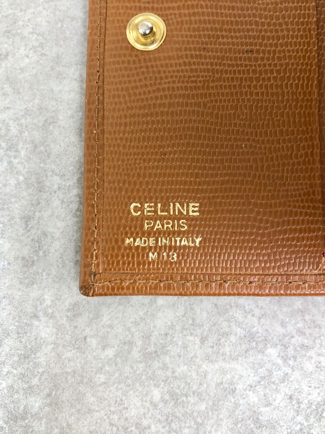 CELINE セリーヌ 財布 キャメル ロゴサークル レザー 二つ折り財布 vintage ヴィンテージ オールド xhrnc5