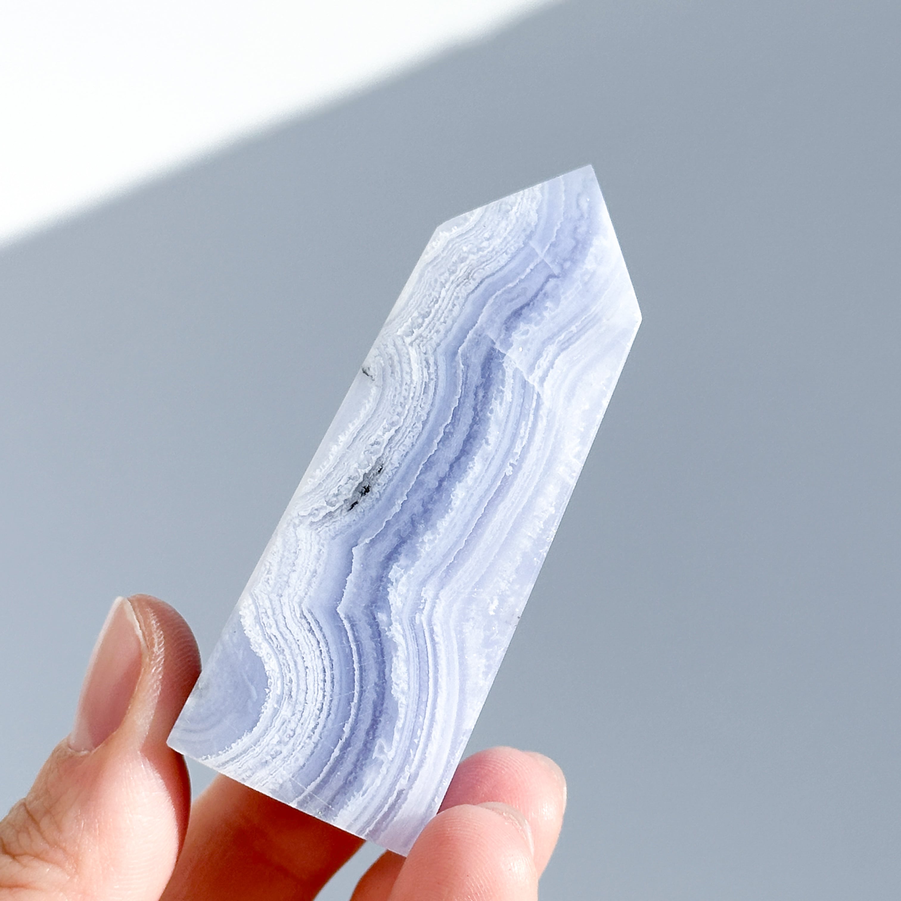ブルーレースアゲート タワー01◇ Blue Lace Agate ◇天然石・鉱物