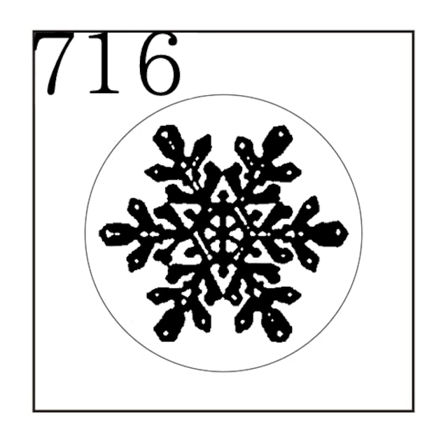《オーダー品》【シーリングスタンプ／封蝋印】「716／雪の結晶」Snow・スノー・冬