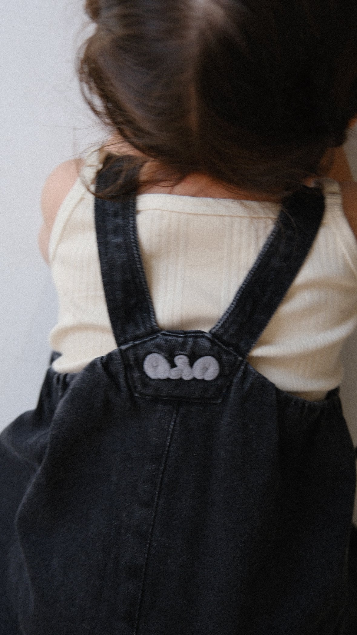 wide denim salopette | chaisy