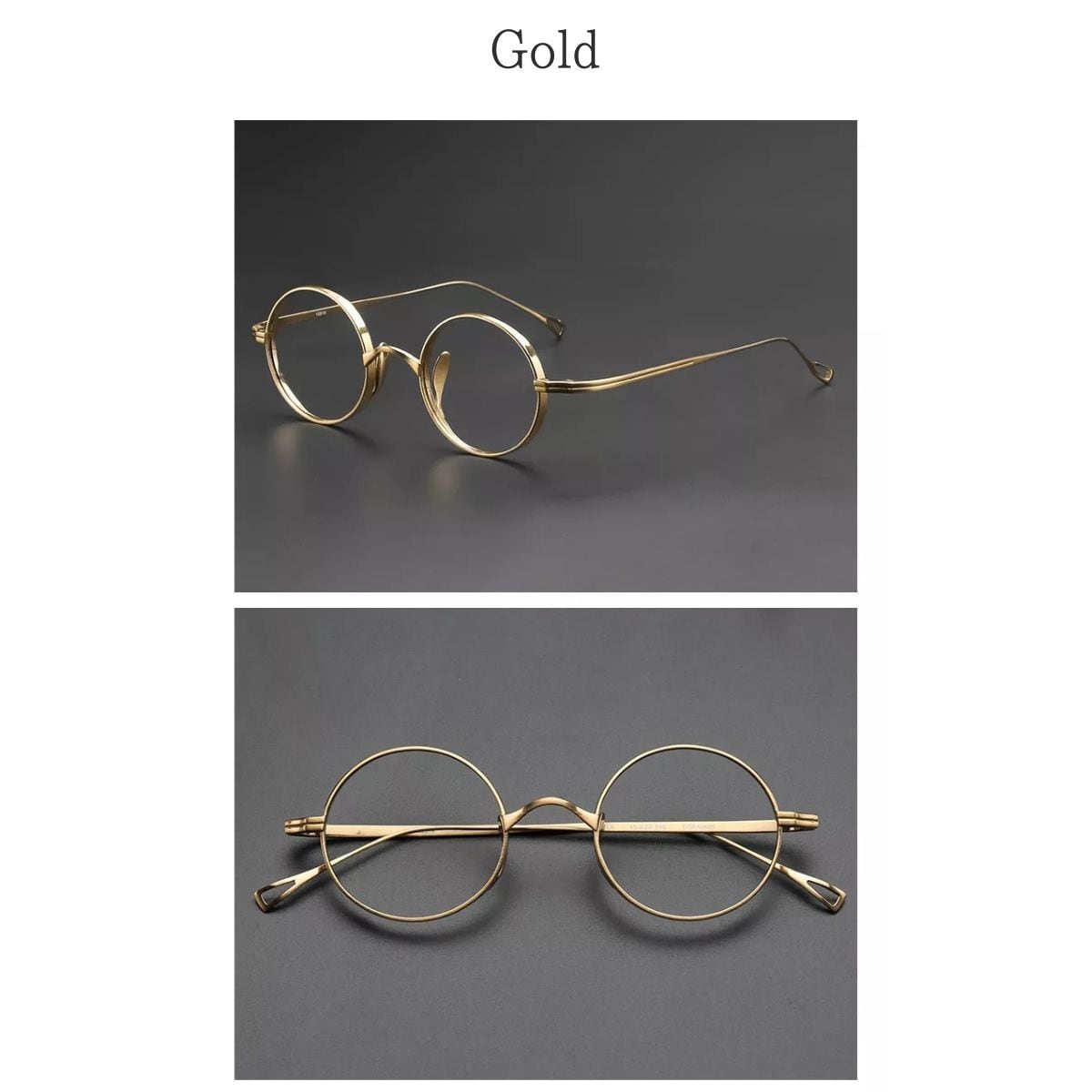 【OV0002】〈Titanium〉Vintage Retro Round Glasses OV0002】〈Titanium〉Vintage Retro Round Glasses