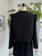 BORDERS at BALCONY SHOULDER FRILL BLOUSON ボーダーズアットバルコニー　ショルダーフリルブルゾン