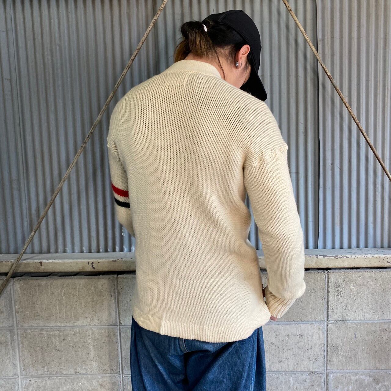 60年代 PHONEMIX SWEATER MILLS レタードカーディガン レディースM相当