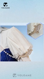 三分妄想 原神 フリーナ フォカロルス コスプレ 衣装 ブルーワルツ