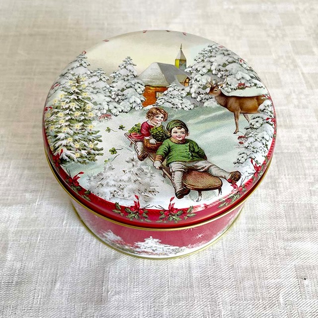 ビレロイ＆ボッホ　クリスマス缶大　3個セットの小1個   未使用品　希少　Villeroy & Boch ビスケットボックス 12otdt14-3