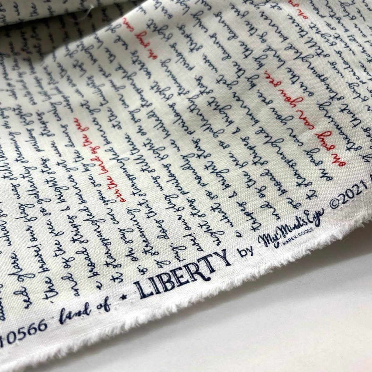 dr238◆1m◆SM◆綿100%生地◆LIBERTY◆英字筆記体