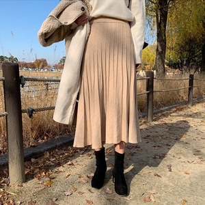 ソフトニットプリーツ風スカート　A0247