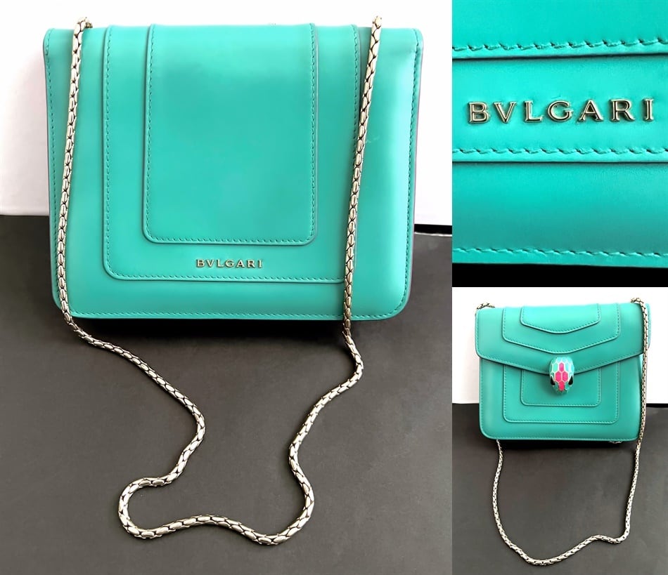 BVLGARI ショルダーバッグ グリーン BVLGARI ブルガリ セルペンティ フォーエバー スモール クロスボディ