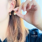 シンプルハートフープピアス