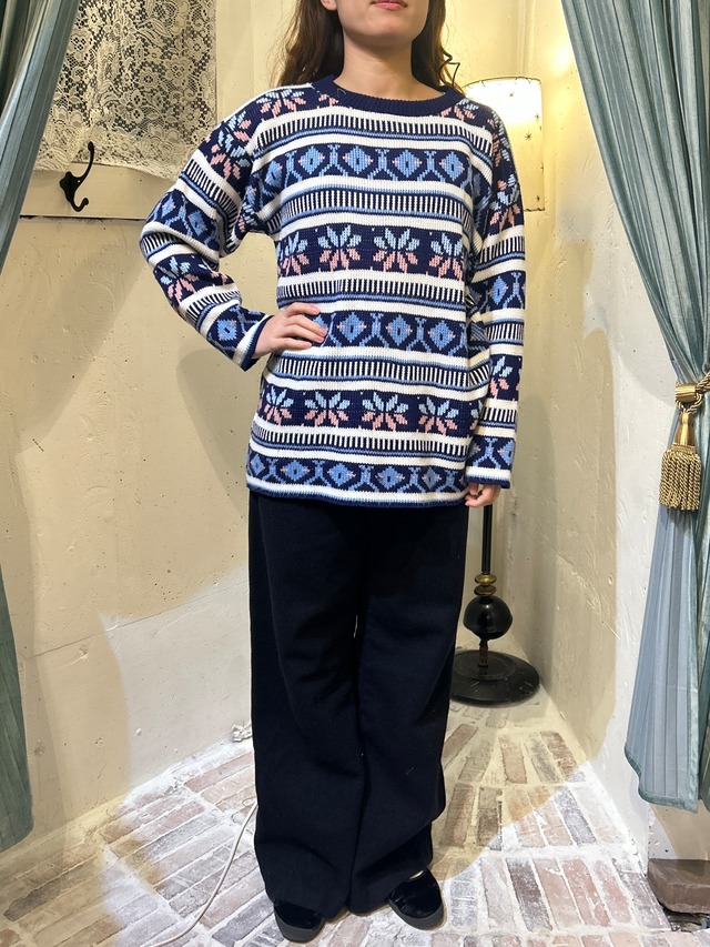 80’s fair isle design sweater