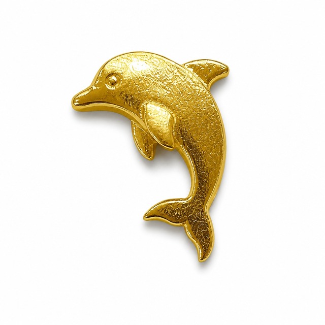 【10月新作】 お得な超早割　純金『『イルカ②』プレート　約1g【JUNGOLD】