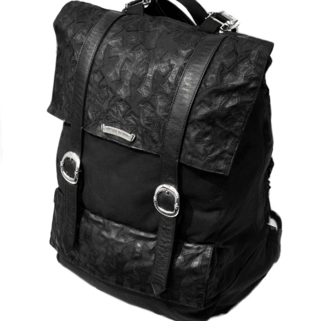 CHROME HEARTS クロムハーツ レザー コットン バックパック リュック 
