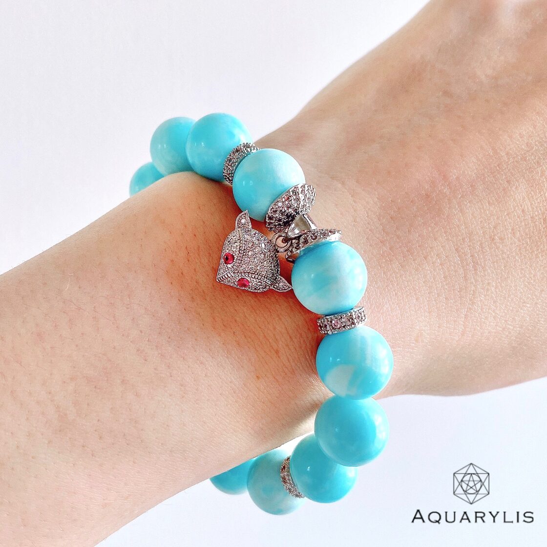 セレンディピティ｜ブルーアラゴナイトブレスレット｜宝石質