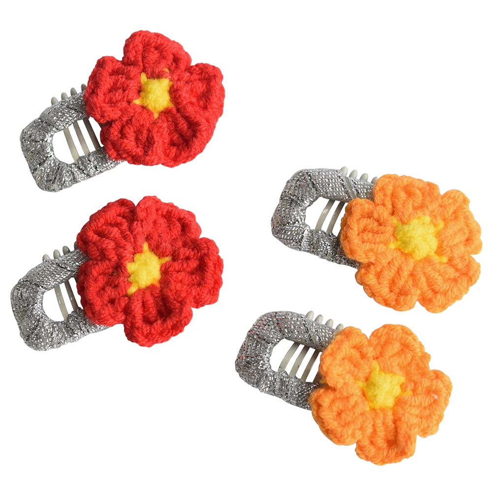 カラフル 重ね花 ベビーヘアクリップ ヘアピン ヘアゴム 花 フラワー