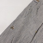 Mademoiselle NON NON マドモアゼルノンノン タグ付き コットン&リネン 刺繍 ストライプ フレアスカート ネイビー アイボリー