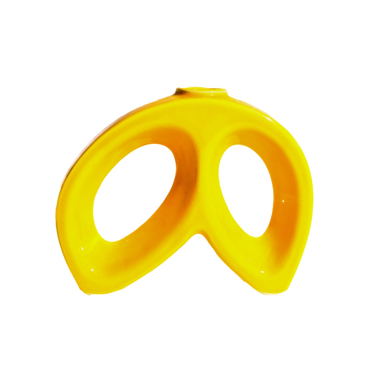 yellow ceramic vase